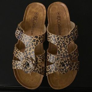 RK Collections Womens leopard print sandals